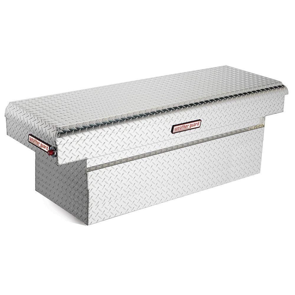 Weather Guard 71.5 in. Matte Black Aluminum Full Size Crossbed Truck Tool Box - Super Arbor