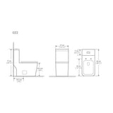 Round Bowl One-Piece Dual Flush 1.28 GPF/0.88 GPF High Efficiency Skirted All-in-One Toilet in White Seat Included - Super Arbor