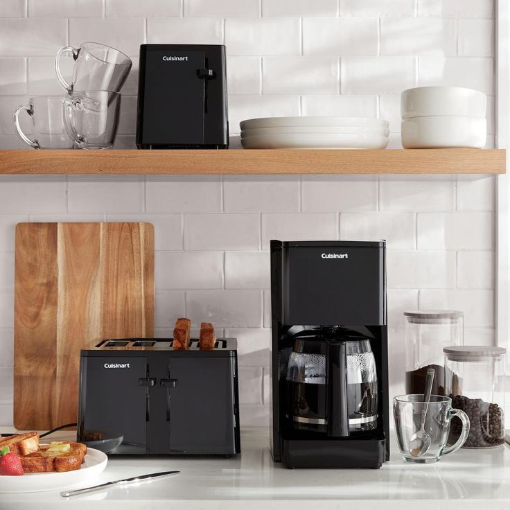Touchscreen 2-Slice Black Wide Slot Toaster