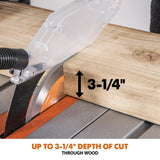 15 Amp 10 in. Table Saw with Multi-Material 24-T Blade - Super Arbor