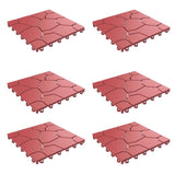Pure Garden 11.5 in. x 11.5 in. Grey Outdoor Interlocking Square Look Polypropylene Patio and Deck Tiles (Set of 30)