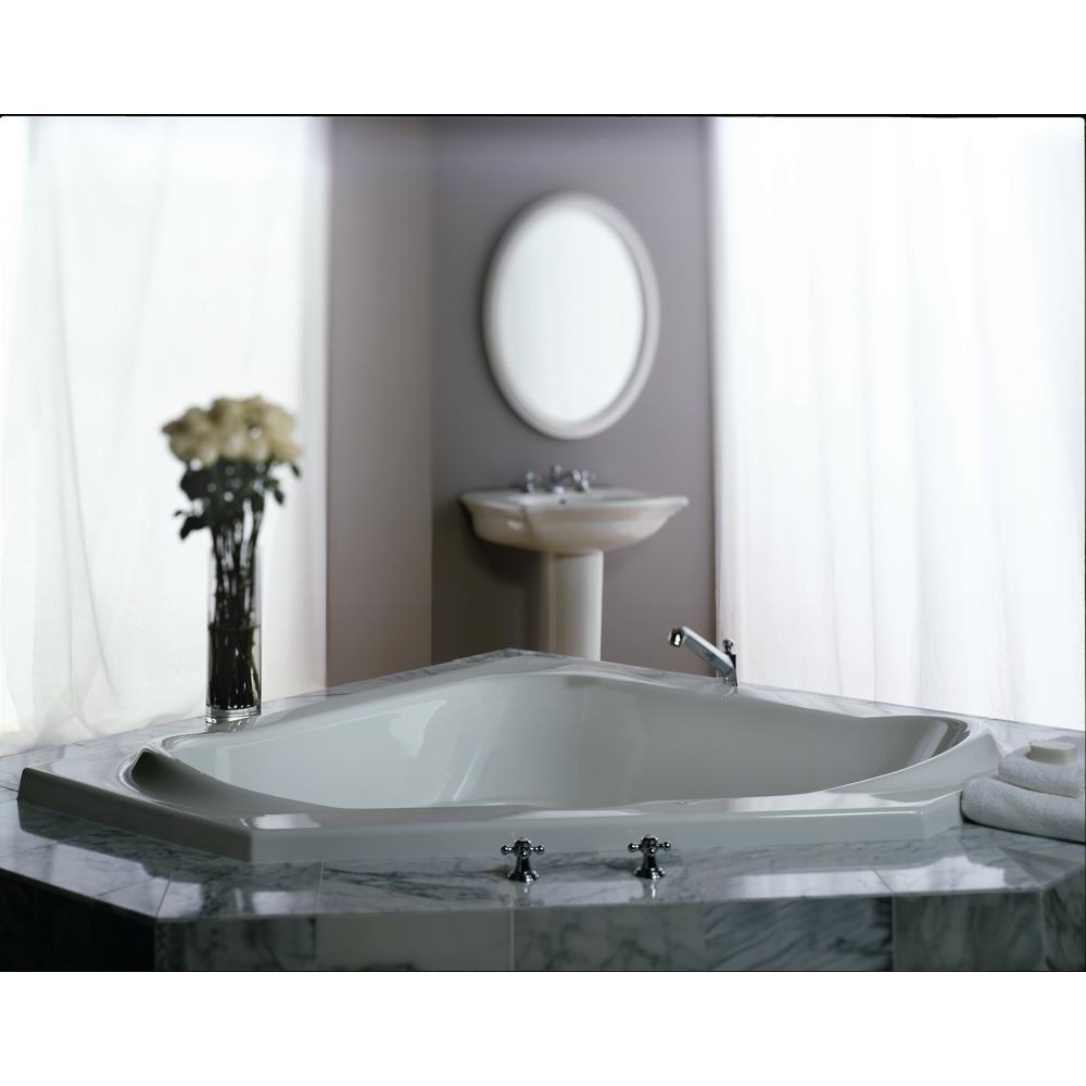 CAPELLA 60 in. x 60 in. Acrylic Corner Drop-in Bathtub in White - Super Arbor