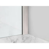 Coraline XL 56 - 60 in. x 70 in. Frameless Sliding Tub Door with StarCast Clear Glass in Stainless Steel, Left Opening - Super Arbor