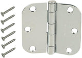 3-1/2 in. Chrome 5/8 in. Radius Door Hinge