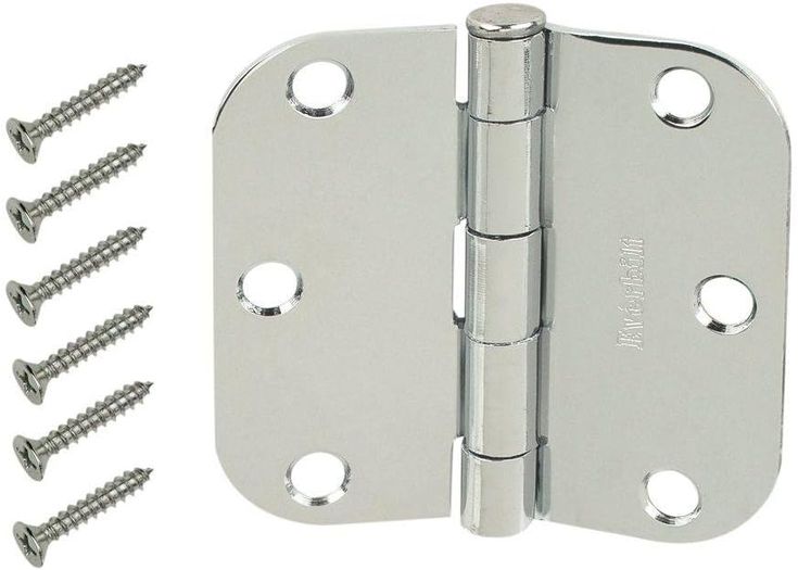 3-1/2 in. Chrome 5/8 in. Radius Door Hinge