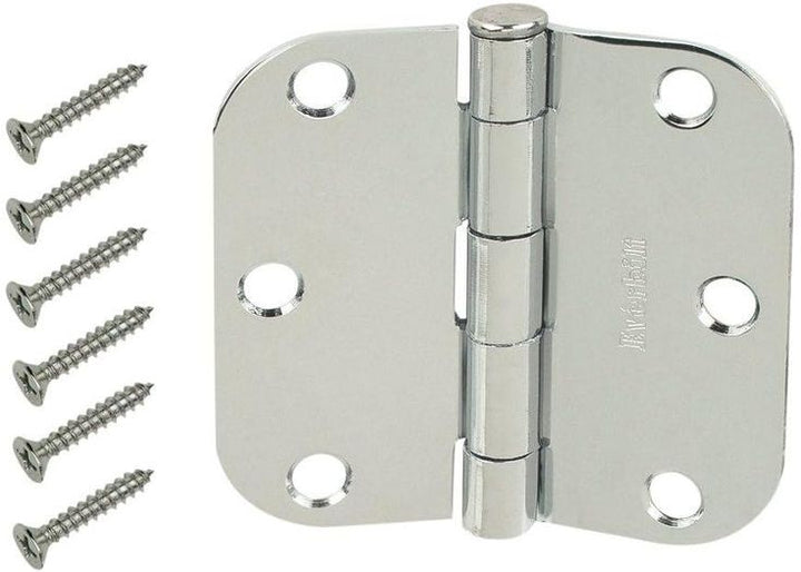 3-1/2 in. Chrome 5/8 in. Radius Door Hinge