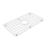 Farmhouse Apron-Front Fireclay 33 in. Single Bowl Kitchen Sink in White with Grid - Super Arbor