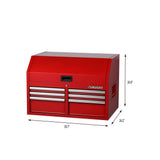 36 in. W 6-Drawer, Deep Tool Chest in Gloss Red