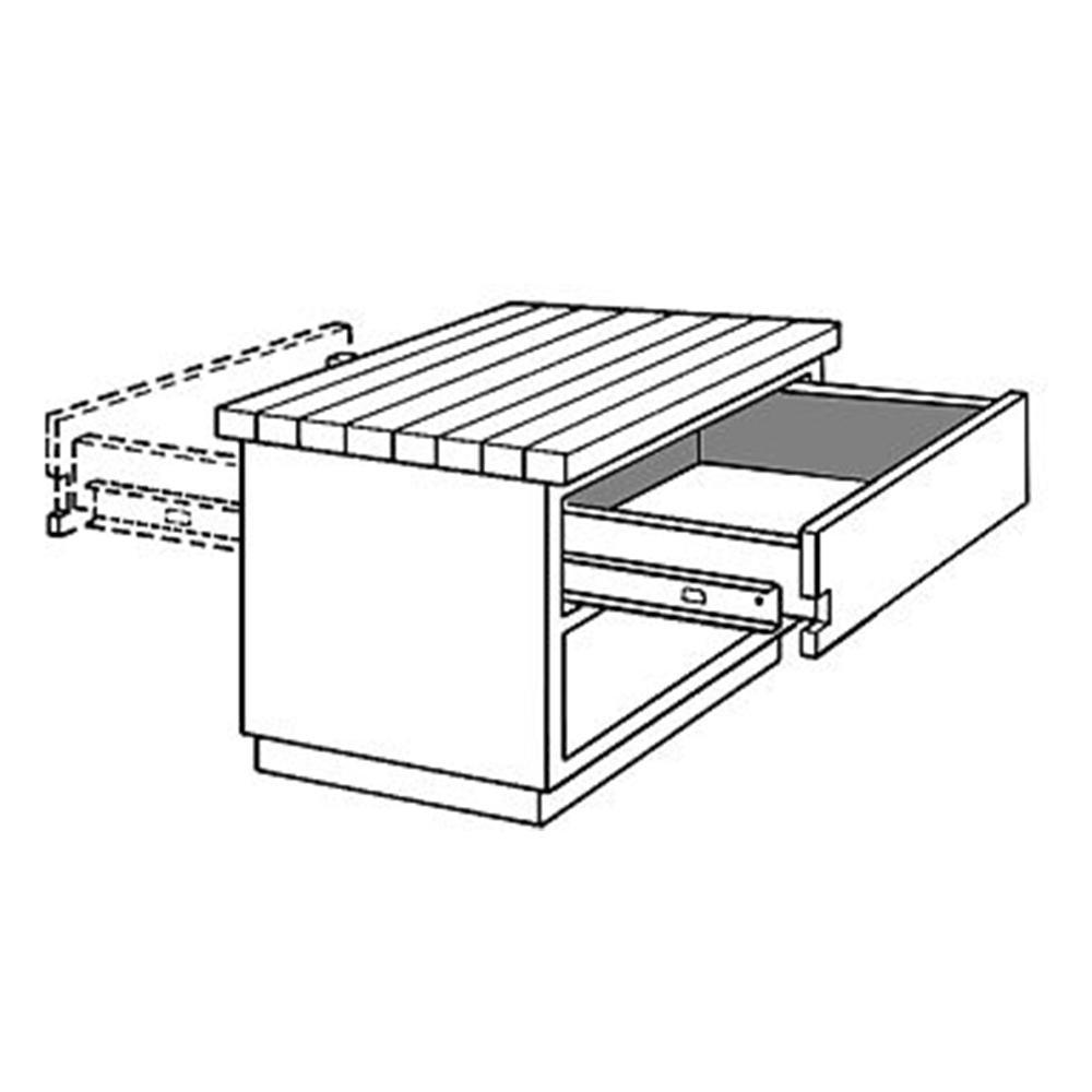 24 in. 2-Way Travel Ball Bearing Drawer Slide Set (1-Pair) - Super Arbor