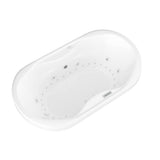 Ruby Diamond Series 5.9 ft. Center Drain Rectangular Drop-in Whirlpool and Air Bath Tub in White - Super Arbor