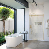Lyra 66.5 in. Acrylic Double Slipper Flatbottom Non-Whirlpool Bathtub in White - Super Arbor