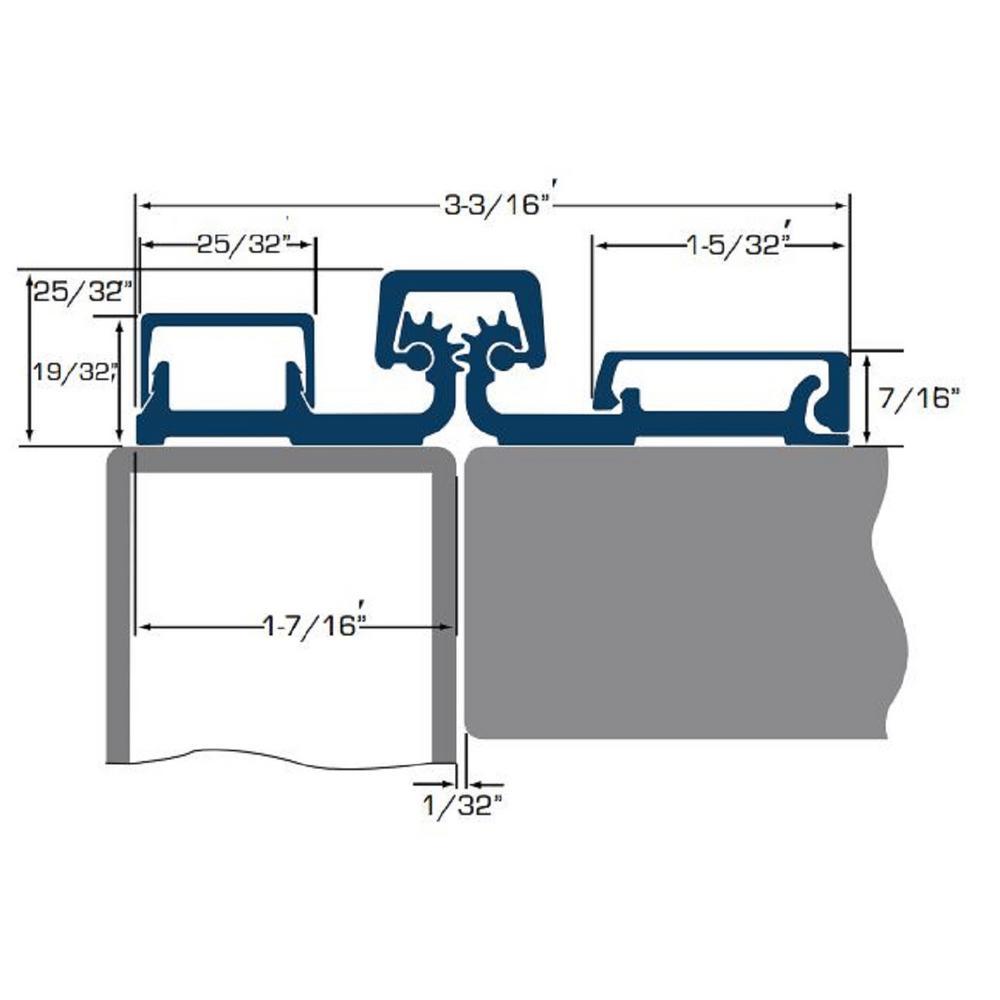 83 in. Full Surface Continuous Hinge Heavy Duty Limted Frame in Aluminum - Super Arbor