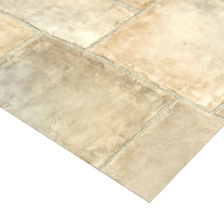 TrafficMASTER Regina Stone Neutral Residential Vinyl Sheet, Sold by 13.2 ft. Wide x Custom Length