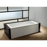 Contemporary 5 ft. Acrylic Right Hand Drain Rectangular Alcove Non-Whirlpool Bathtub in White - Super Arbor