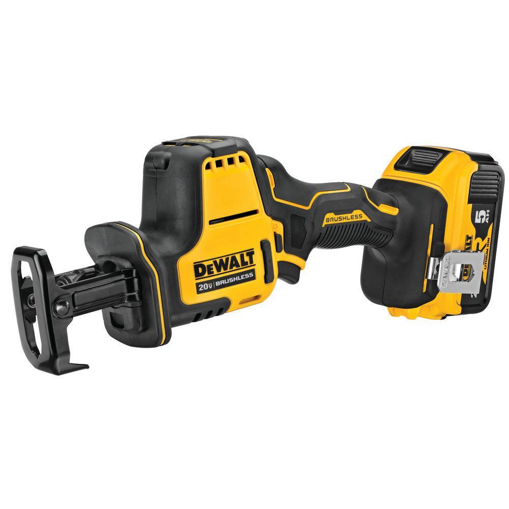 ATOMIC 20-Volt MAX Lithium-Ion Cordless One-Handed Reciprocating Saw Kit with Battery 5.0Ah, Charger and Bag - Super Arbor