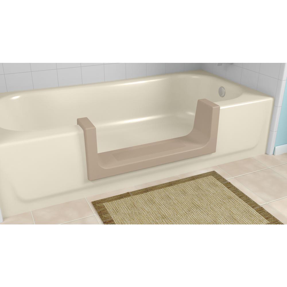Wide Beige Step Bathtub Conversion Kit - Super Arbor