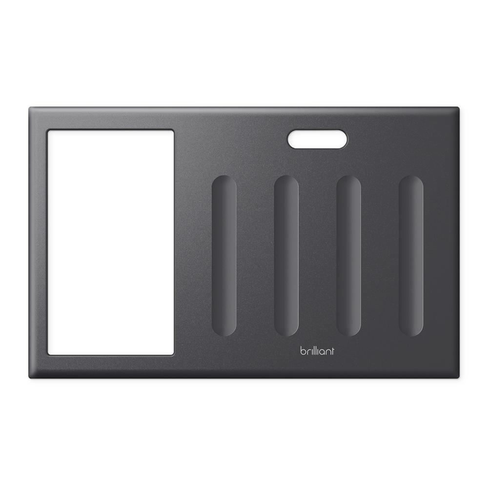 Smart Home Control 4-Switch Panel Snap-On Frame in Black - Super Arbor