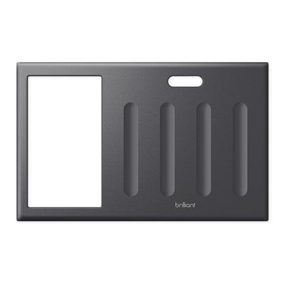 Smart Home Control 4-Switch Panel Snap-On Frame in Black - Super Arbor