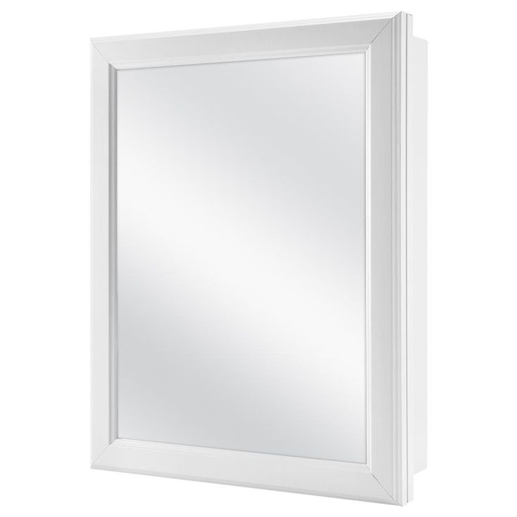 15-1/8 in. W x 19-1/4 in. H Framed Recessed or Surface-Mount Bathroom Medicine Cabinet in White