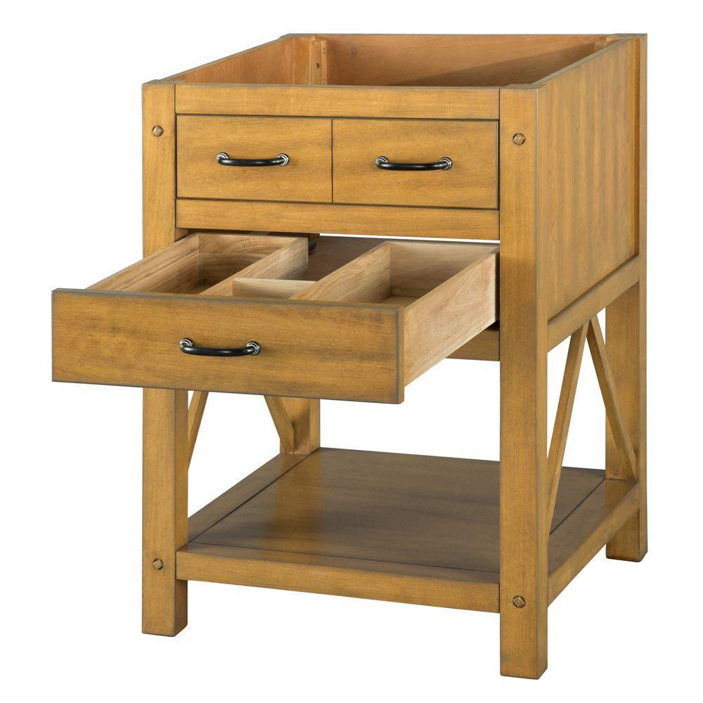 Avondale 24 in. Vanity Cabinet Only in Weathered Pine - Super Arbor