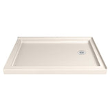 SlimLine 48 in. W x 36 in. D Double Threshold Shower Base in White with Right Hand Drain