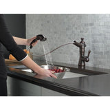 Delta Cassidy Venetian Bronze 1-Handle Deck-Mount Pull-Out Handle Kitchen Faucet