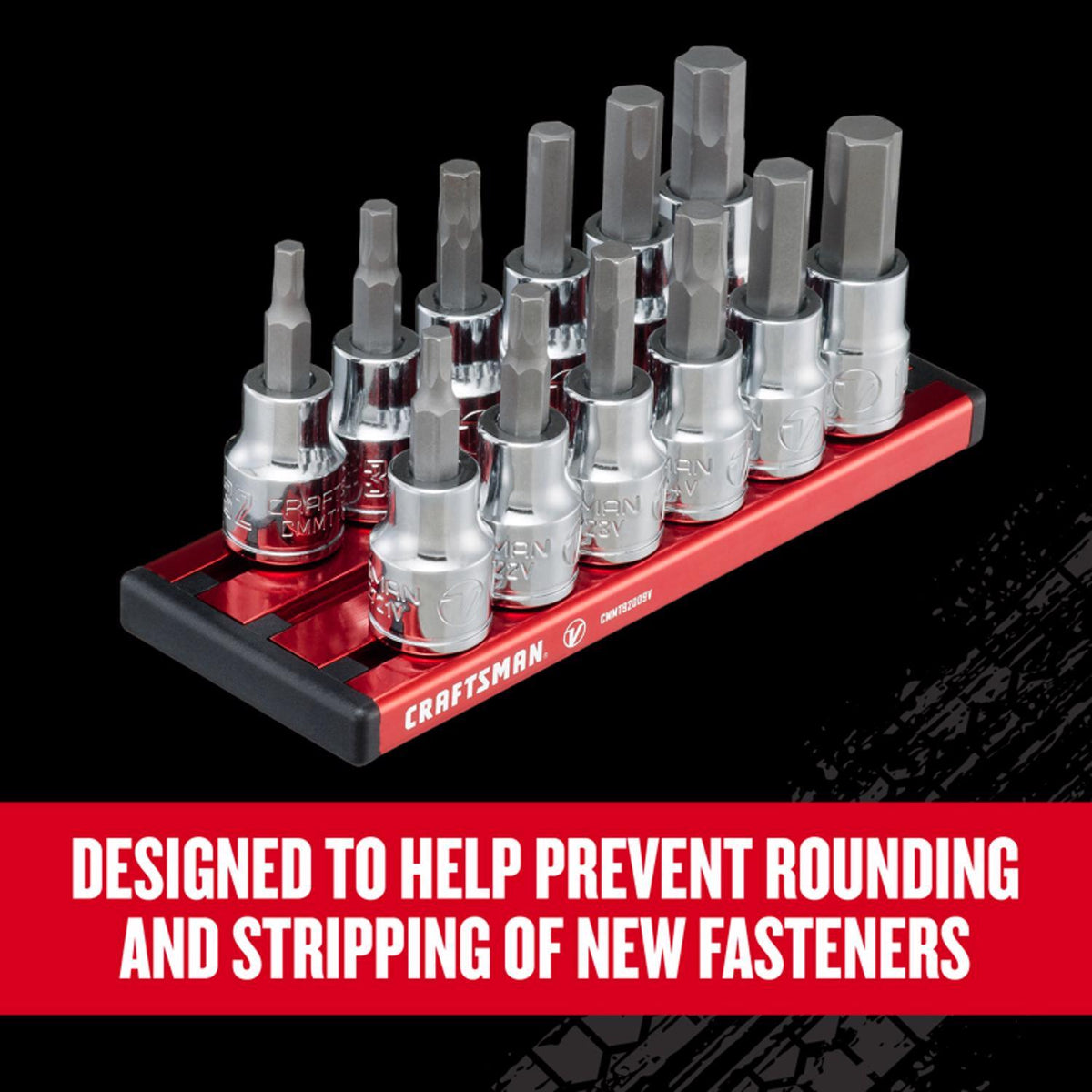 Craftsman V-Series X-Tract Technology 3/8 in. Drive Metric and SAE Hex Bit Socket Set, 12 pc