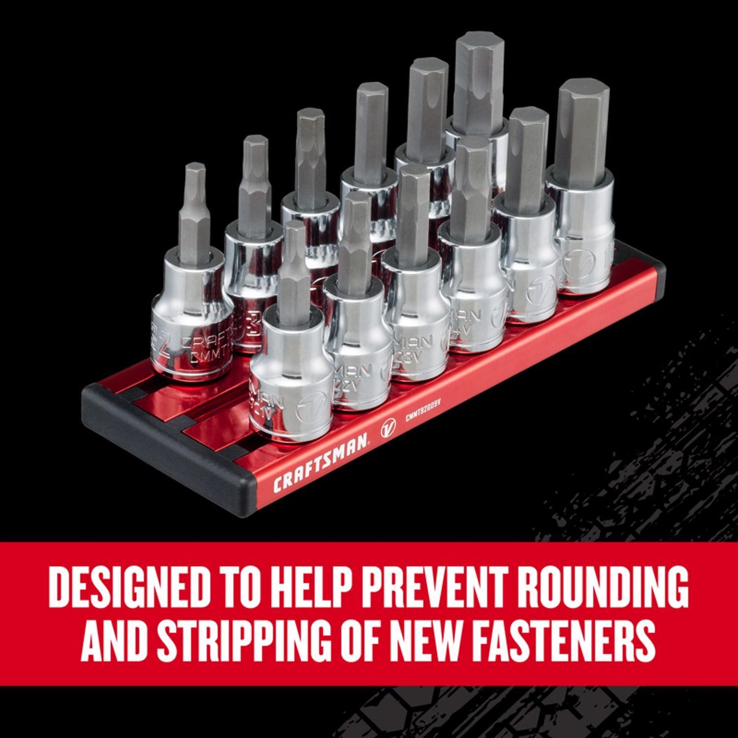 Craftsman V-Series X-Tract Technology 3/8 in. Drive Metric and SAE Hex Bit Socket Set, 12 pc