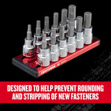 Craftsman V-Series X-Tract Technology 3/8 in. Drive Metric and SAE Hex Bit Socket Set, 12 pc