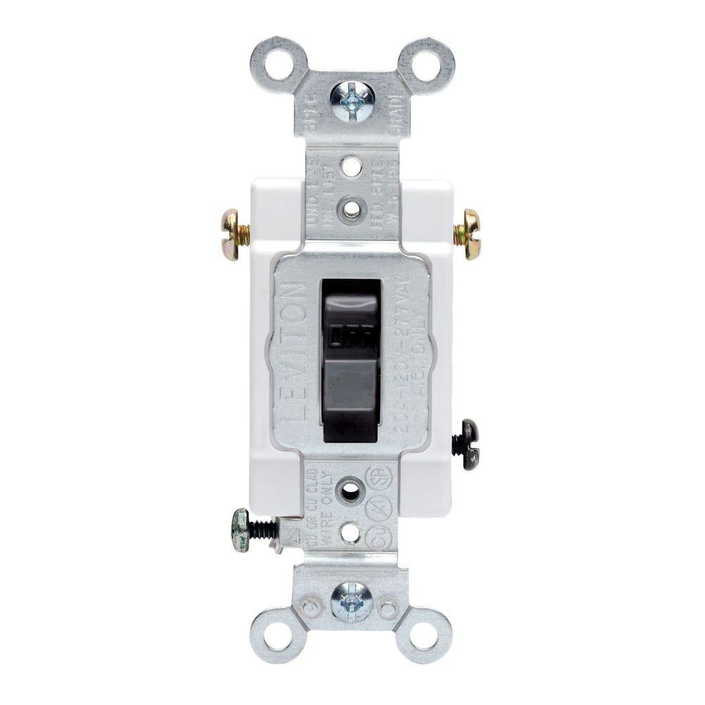 20 Amp 3-Way Commercial Toggle Switch, White - Super Arbor