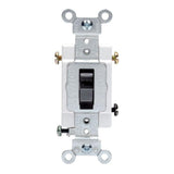 20 Amp 3-Way Commercial Toggle Switch, White - Super Arbor