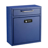 Black Medium Drop Box Wall Mounted Locking Mail Box with Key and Combination lock - Super Arbor