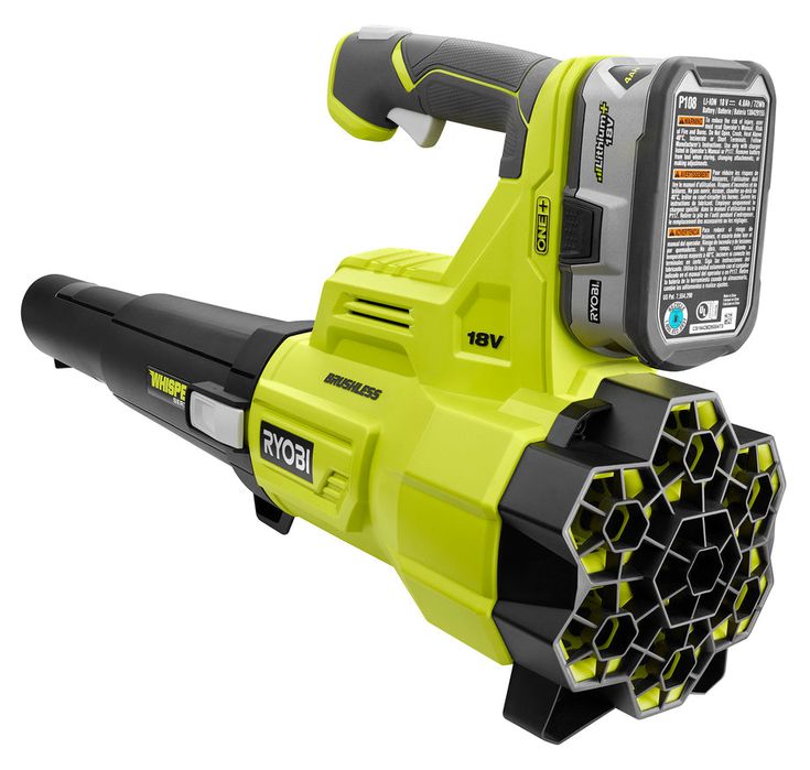 RYOBI 110 MPH 410 CFM 18-Volt ONE+ Brushless Lithium-Ion Cordless Variable-Speed Jet Fan 4Ah Battery Blower & Charger Included