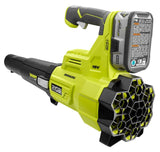 RYOBI 110 MPH 410 CFM 18-Volt ONE+ Brushless Lithium-Ion Cordless Variable-Speed Jet Fan 4Ah Battery Blower & Charger Included