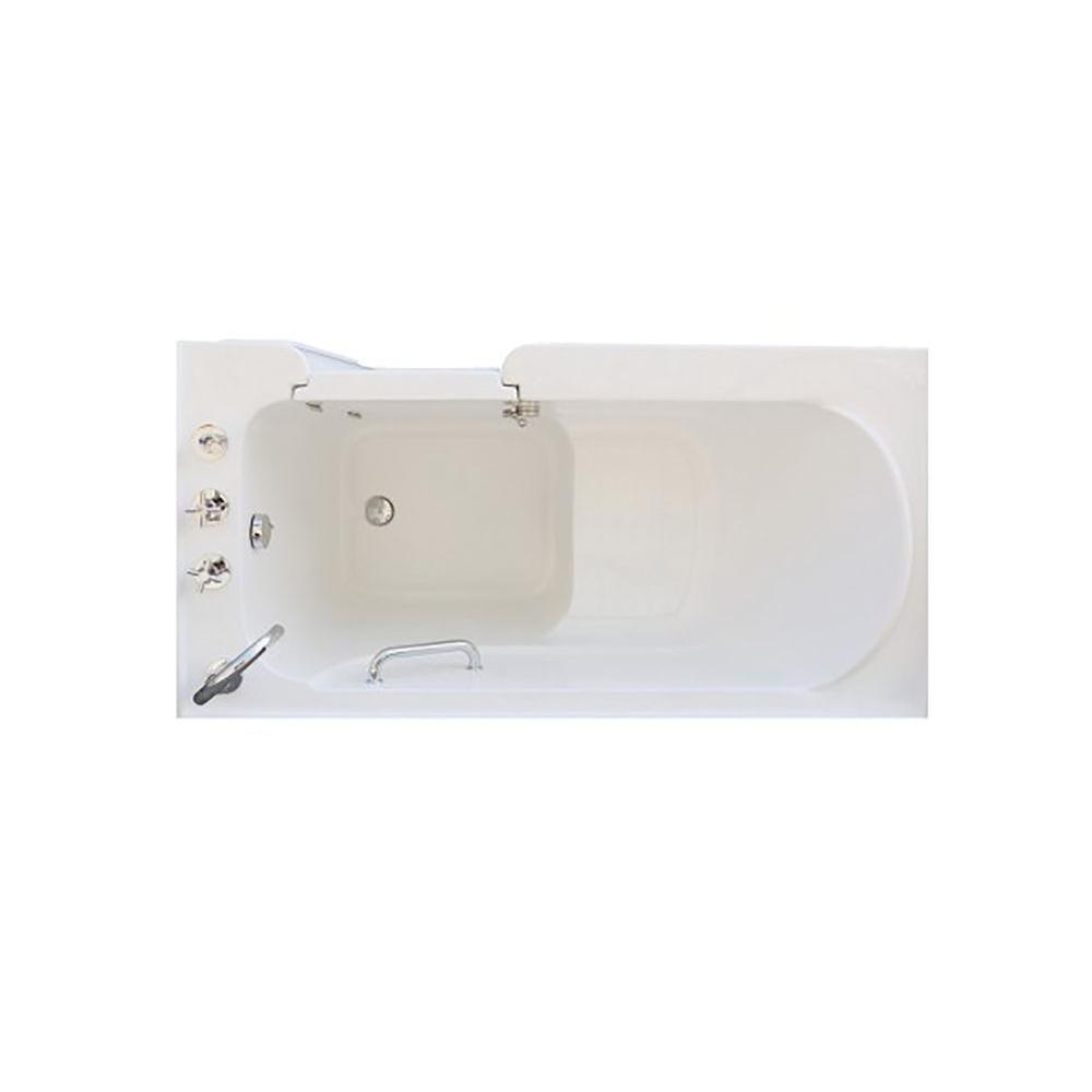 5 ft. Rectangular Right Drain Walk-In Non-Whirlpool Tub in White - Super Arbor