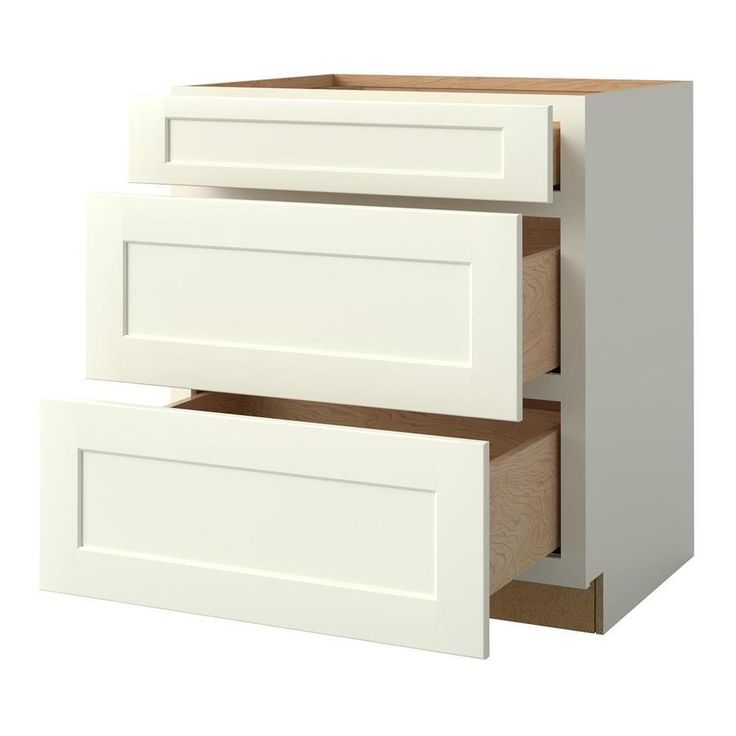 allen + roth Aveley 30-in W x 34.5-in H x 24-in D Linen Maple Drawer Base Semi-Custom Cabinet