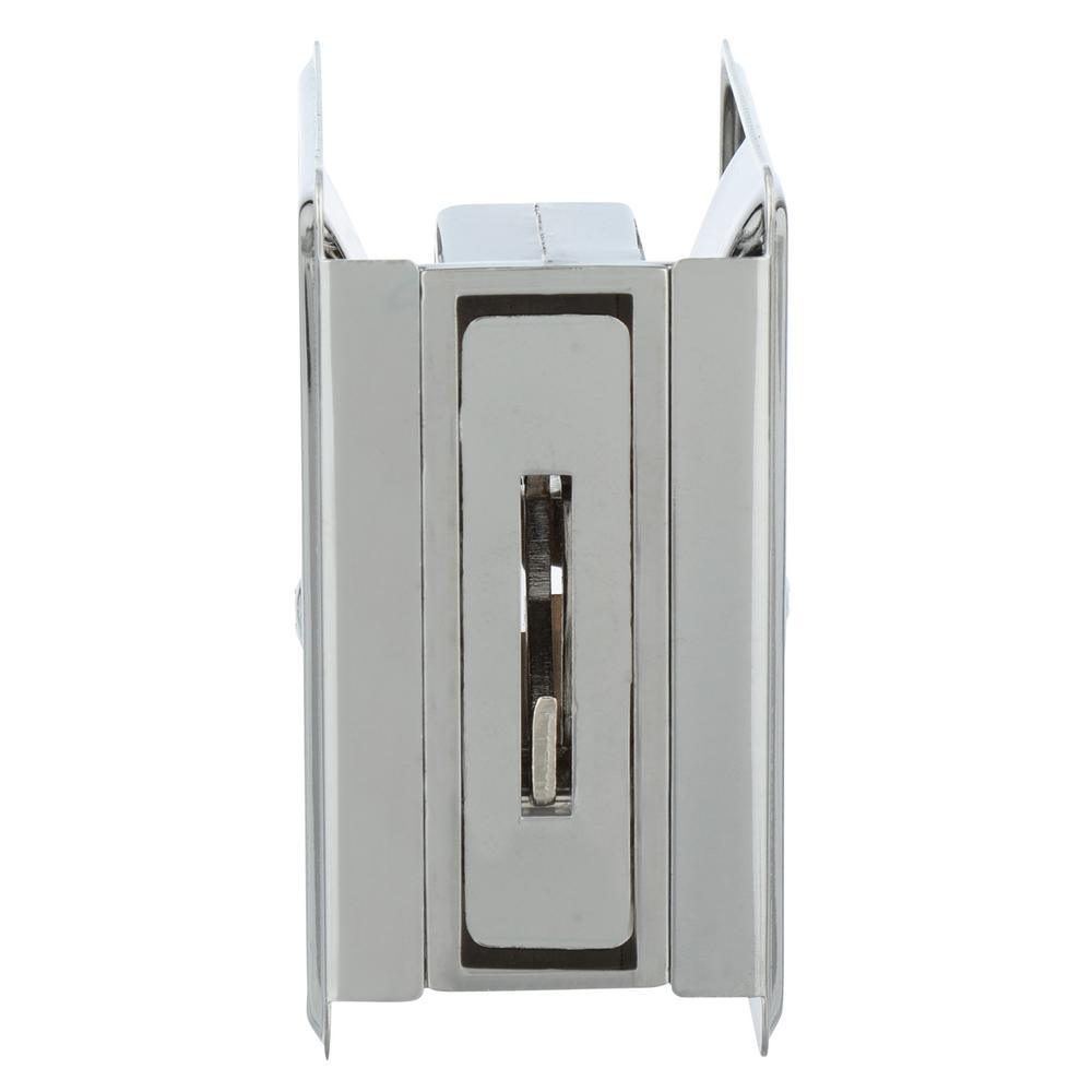 Polished Chrome, Pocket Door Privacy Lock - Super Arbor