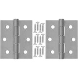 3 in. x 2.5 in. Steel and Black Hinge (1-Pair) - Super Arbor