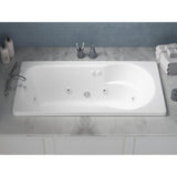 Zircon 5 ft. Right Drain Rectangular Drop-in Whirlpool Bathtub in White - Super Arbor