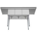 Freestanding Stainless Steel 60 in. 2-Hole Triple Bowl Commercial Kitchen Sink