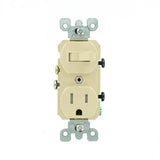 15 Amp Tamper-Resistant Combination Switch and Outlet, Ivory - Super Arbor