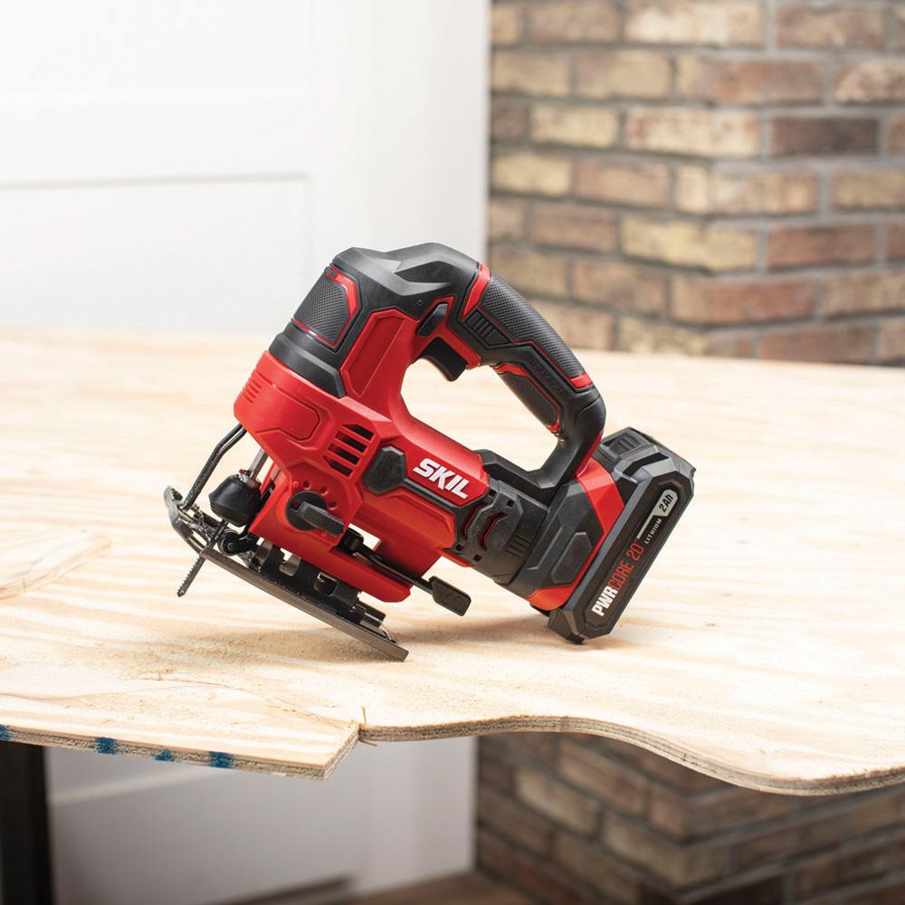 PWRCORE 20-Volt Lithium-Ion Cordless 7/8 in. Stroke Length Jigsaw Kit - Super Arbor