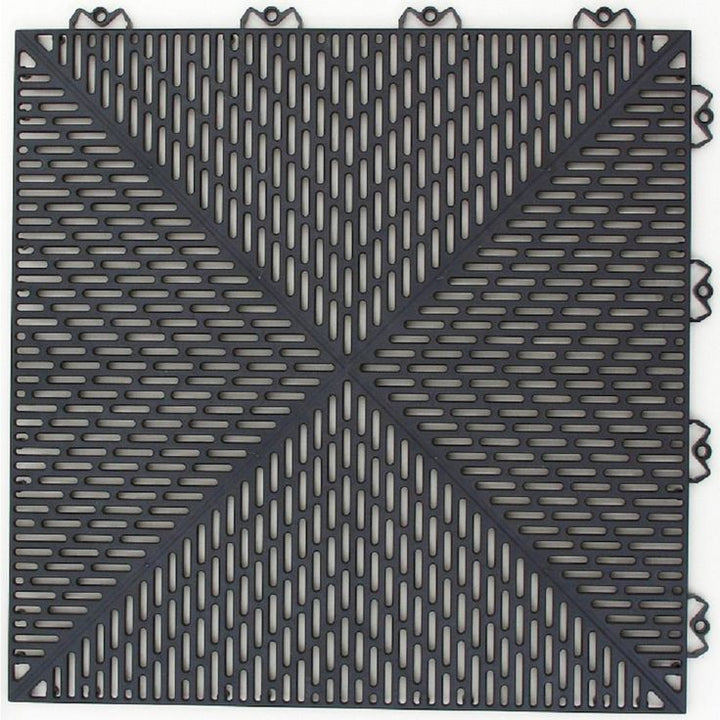 Bergo Unique 14.9 in. x 14.9 in. Graphite Polypropylene Garage Floor Tile (54 sq. ft. / case)