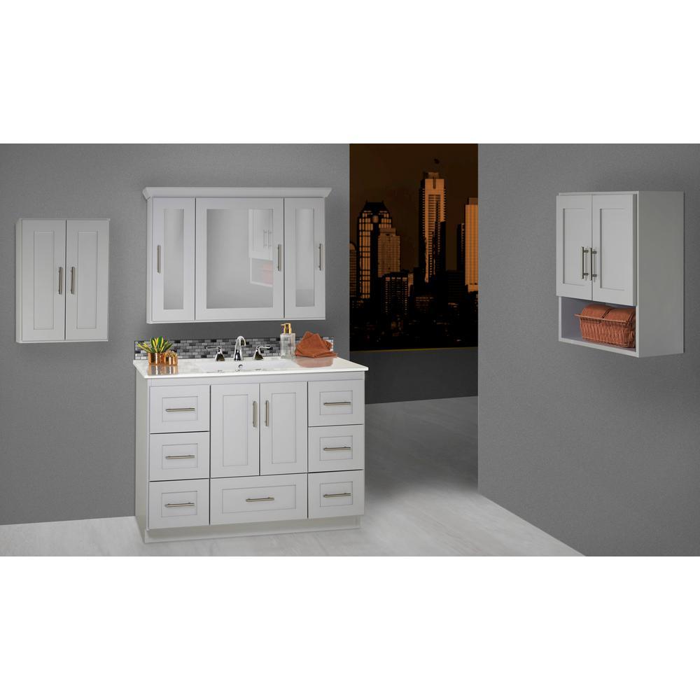 Ultraline 48 in. W x 21 in. D x 34.5 in. H Vanity Cabinet Only in Natural Alder - Super Arbor