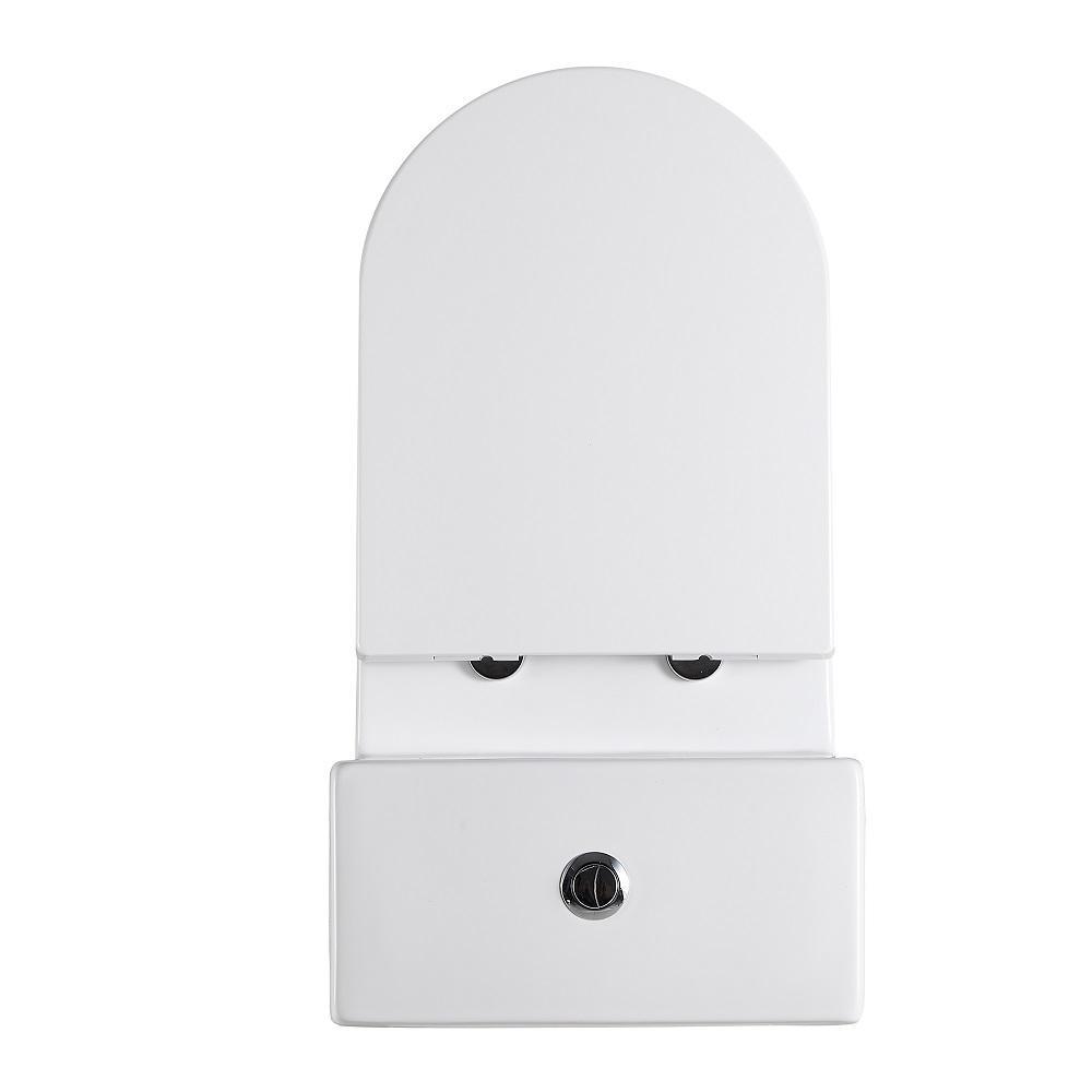 1-Piece 1.28 GPF Dual Flush High Efficiency Elongated Toilet in White, Seat Included - Super Arbor