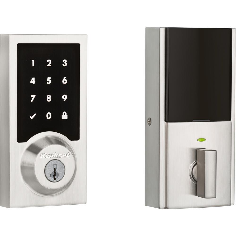 Premis Contemporary Touchscreen Smart Lock Matte Black Single Cylinder Electronic Deadbolt Featuring SmartKey Security - Super Arbor
