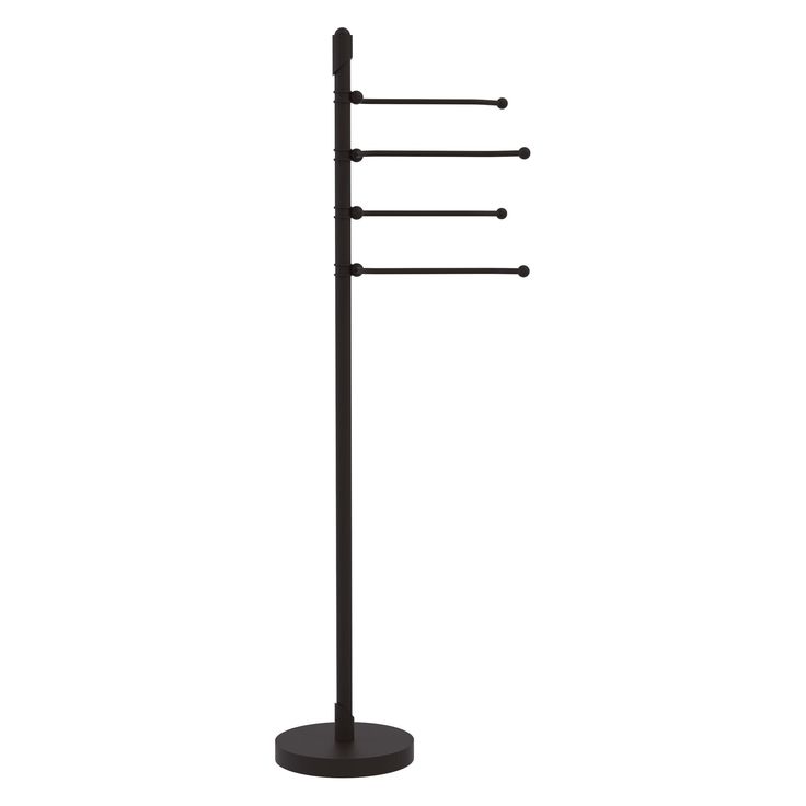 Allied Brass Soho Collection Free Standing 4 Pivoting Swing Arm Towel Stand in Oil Rubbed Bronze