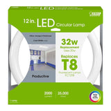 12 in. 20-Watt (32-Watt Equivalent) T9 Cool White 4100K G10Q Circline LED Light Bulb (12-Pack)
