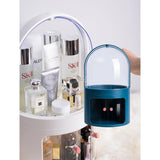 CozyBlock High Dome Makeup Container, Dustproof Makeup Organizer Multi-Level Cosmetic Organizer, Skincare Holder in Blue - Super Arbor