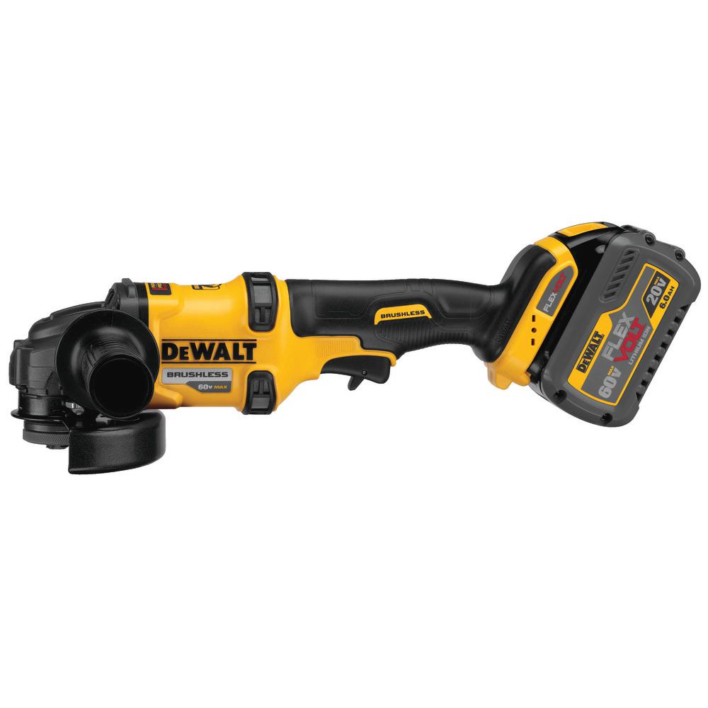 FLEXVOLT 4-1/2 in. 60-Volt MAX Lithium Ion Cordless Brushless Angle Grinder w/Bonus 1/4 in. Impact Driver(Tool-Only) - Super Arbor